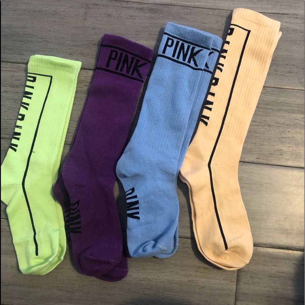 4 pairs PINK socks colors shown